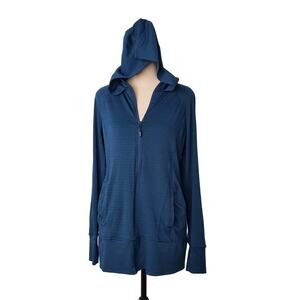 Mondetta Women Blue Sport Hoodie Size M